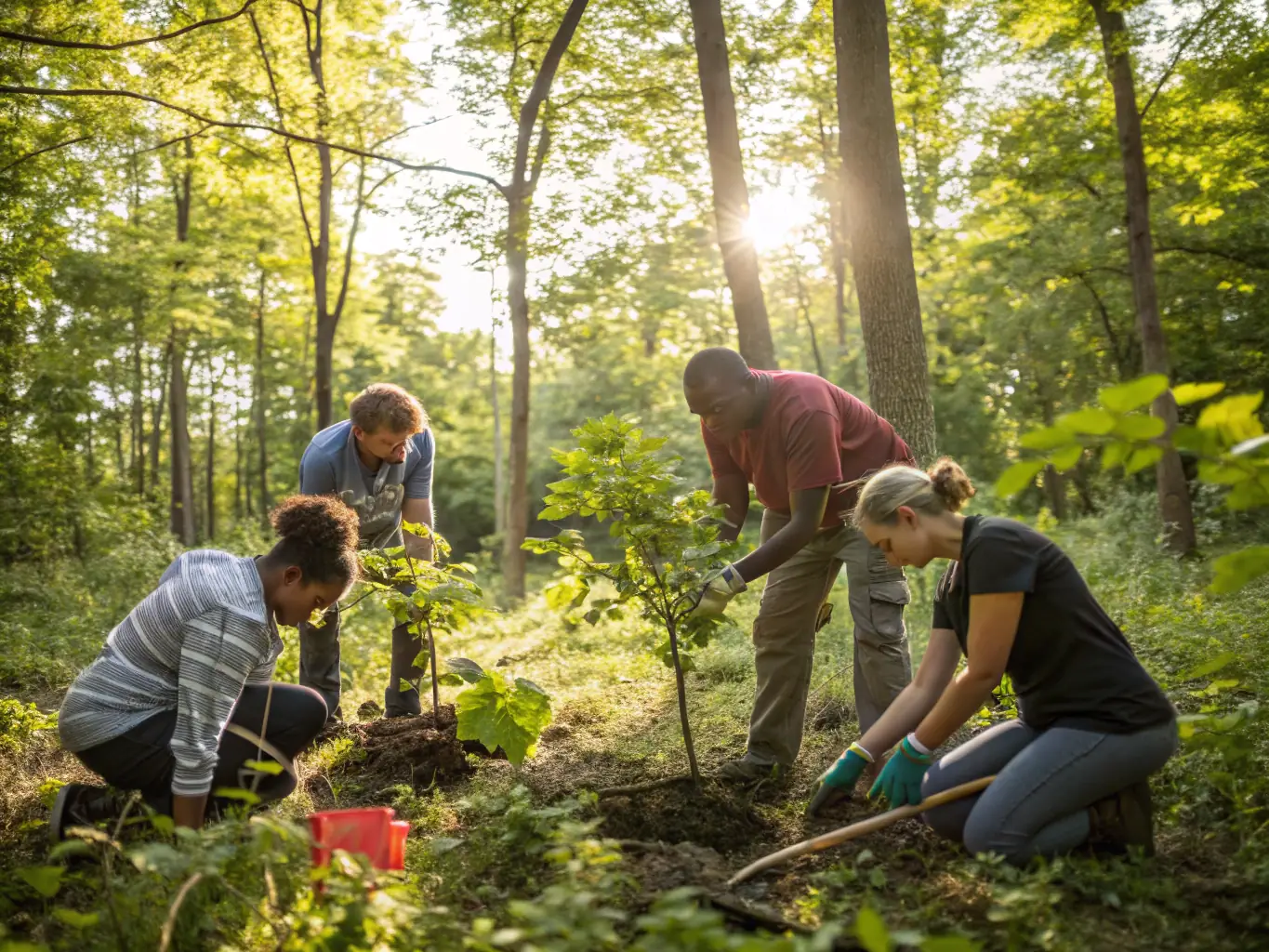 A photograph showing the removal of invasive plant species or the trapping of nuisance animals, demonstrating SOCIETE DE CHASSE DE BOUSSAC's efforts in managing nuisance species.
